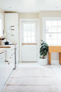 kitchen with warm white walls